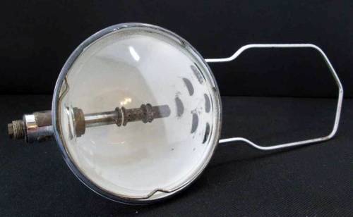 White Enamel Camping Lamp With Pyrex Glass - 19cm/16cm/9cm (Without Handle)