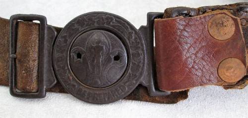 Vintage Boy Scout's Belt & Buckle - Leckie Walsall, Sole Maker, With Registration Number