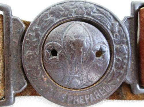 Vintage Boy Scout's Belt & Buckle - Leckie Walsall, Sole Maker, With Registration Number