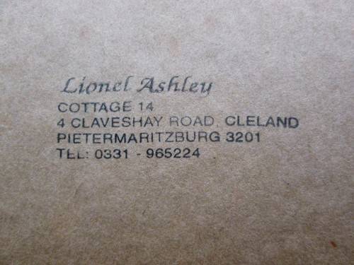 Lovely Lionel Ashley Numbered Art Print Framed In Board -Print Size 16,5cm/11cm -African Fish Eagle