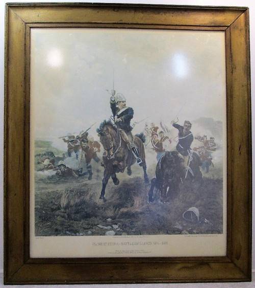 Framed Behind Glass- Battle Of Laing's Nek 1881 Heritage Fine Art Limited Edition Print- 58cm/51,5cm
