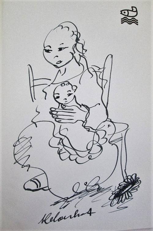 Rendezvous - Frans Claerhout - Waterkant, 1991 - PLUS Original Claerhout Drawing & Signature!!!