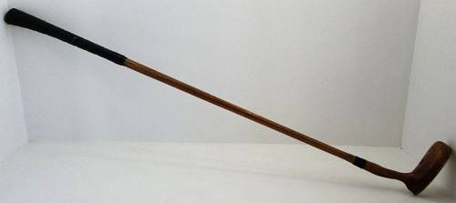 RARE!!! VINTAGE ALL WOOD BRONTY CHARGER PUTTER - BRASS BASE GOLF CLUB