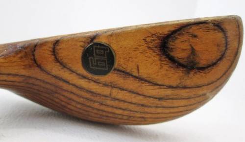 RARE!!! VINTAGE ALL WOOD BRONTY CHARGER PUTTER - BRASS BASE GOLF CLUB