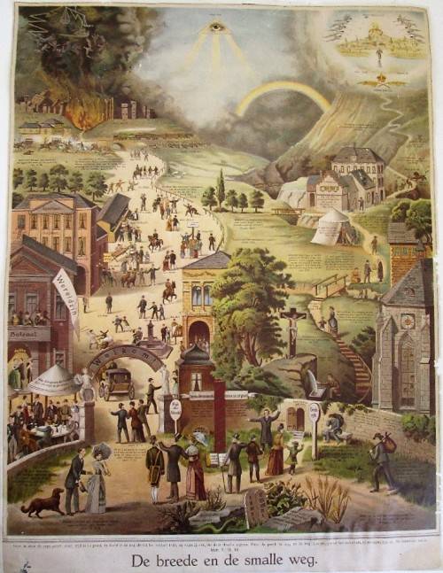 De Breede En De Smalle Weg Vintage Print - 51,5cm/39cm