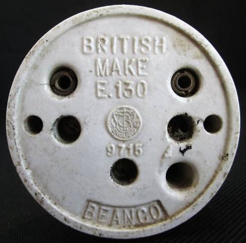 Vintage Beanco British Make E.130 Ceramic And Brass Toggle Switch (Not Tested) - 5,5cm/7,2cm