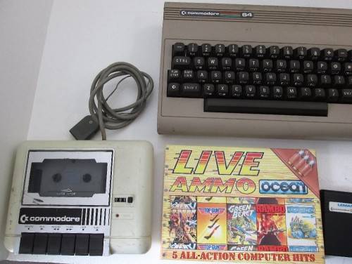 Vintage Commodore C64 Computer + Accessories