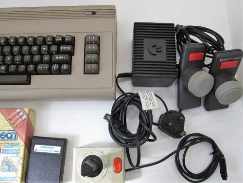 Vintage Commodore C64 Computer + Accessories