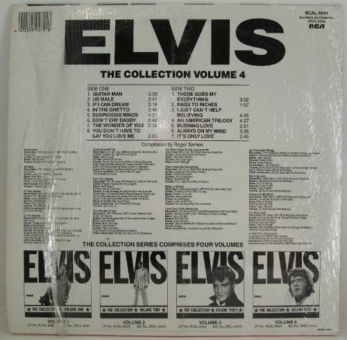 Elvis - Elvis: The Collection Vol.4 - RCA Victor, 1984 - RCAL 6044 - SA Pressing