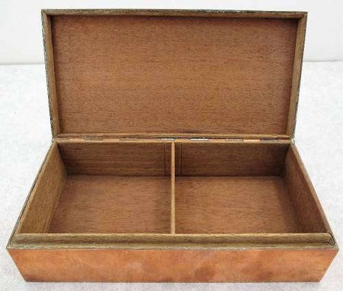 LOVELY!!! Copper & Wood Cigarette Box Made In Rhodesia - 18cm/9,5cm/5cm