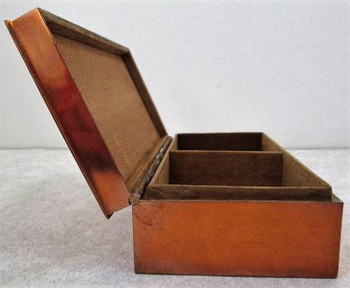 LOVELY!!! Copper & Wood Cigarette Box Made In Rhodesia - 18cm/9,5cm/5cm