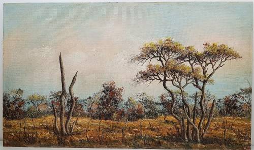 Stunning Oil Painting On Board - 68cm/40cm