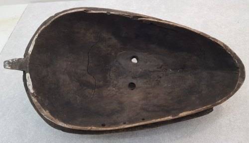 OLD! Wood & Copper African Mask - 34cm/19cm