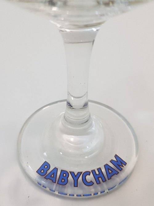 Collectible & Cute! Retro 1970's Babycham Pair Of Glasses - Height 11cm
