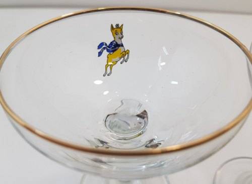 Collectible & Cute! Retro 1970's Babycham Pair Of Glasses - Height 11cm