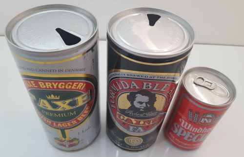 2X Vintage 1L Beer Cans (Opened) + Windhoek Special 340ml Can (Sealed)