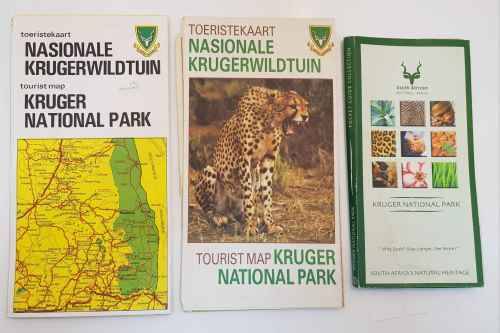 3X Old Kruger Park Maps