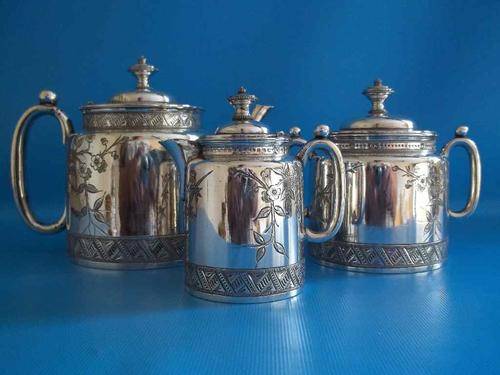 Exceptional Quality Ornate Silver/Silver-Plated H Young & Co, Melbourne Tea Set