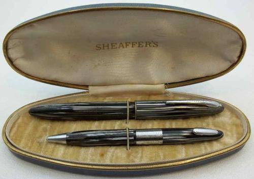 W A Sheaffer, Fort Madison, White Dot, Boxed Made In USA Fountain Pen (675) & Pencil (500) Set
