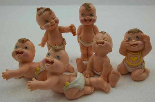 6 X Galoob 1991/2 Magic Diaper Babies
