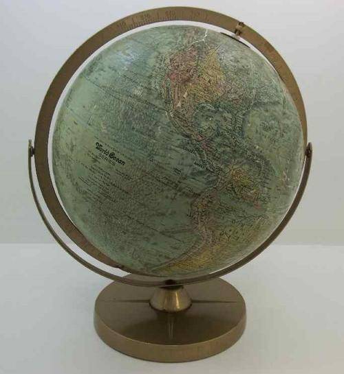Vintage Replogle 12 Inch Diameter World Ocean Series Globe (Some Damage, See Ad)