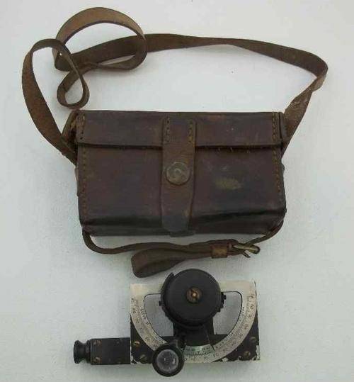 W Ottway & Co Ltd Compass Or Compass Type Instrument, Damaged, Not Sure If Complete? + Leather Case