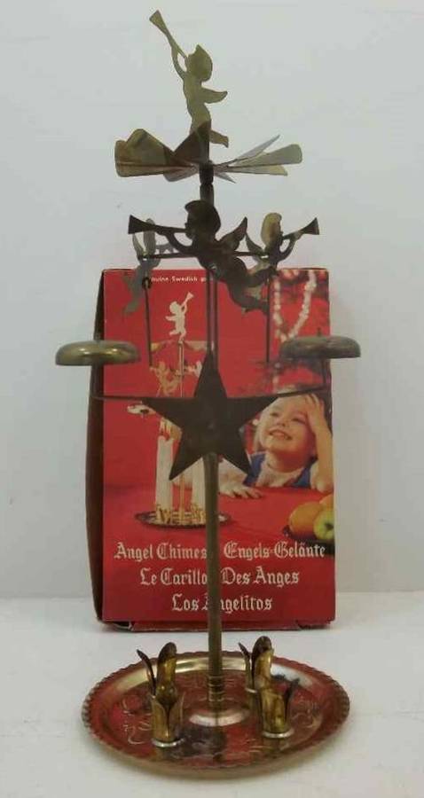 Vintage Angel Chimes Carousel/Candle Holder - A Genuine Swedish Product + Original Box