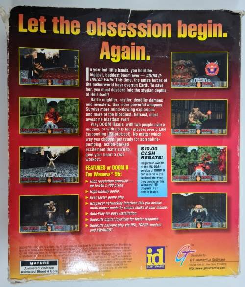 Vintage Doom II Windows 95 CD ROM Game As Pictured