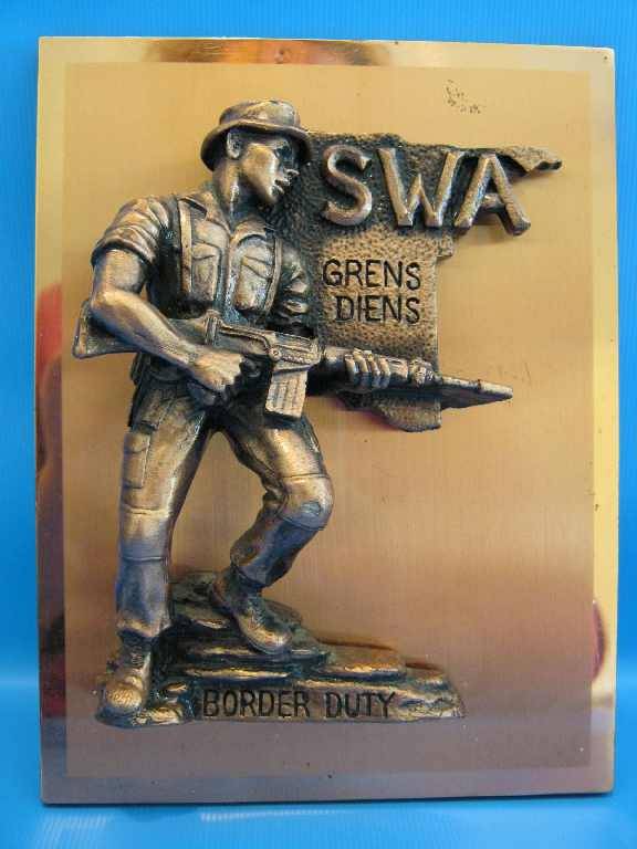 Copper SWA Grens Diens - Border Duty Commemorative Plaque