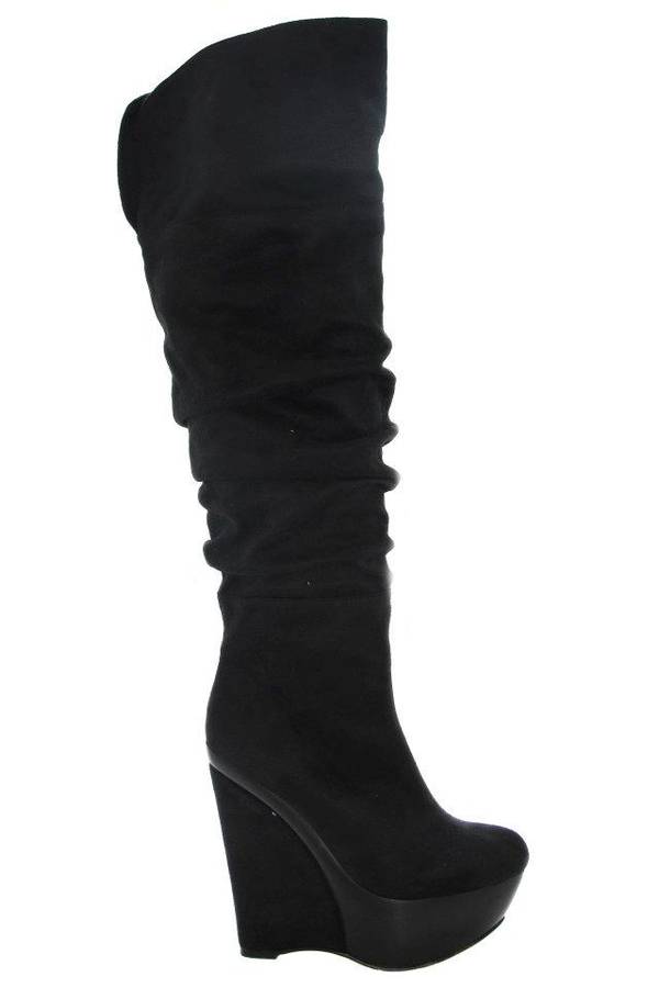 Emerald - Wedge Boots - Plum Ladies