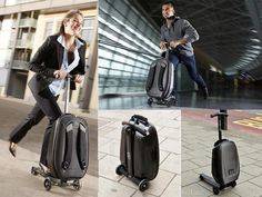Travel Accessories: The Micro Luggage Scooter Four Colors (Black,Blue,Red,Green)