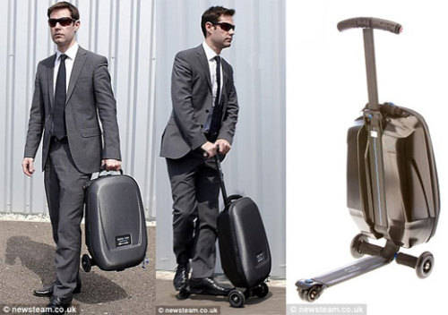 Travel Accessories: The Micro Luggage Scooter Four Colors (Black,Blue,Red,Green)