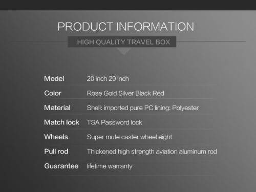 2 Piece Aluminium Luggage 20'' & 29'' Set(BLACK ONLY)