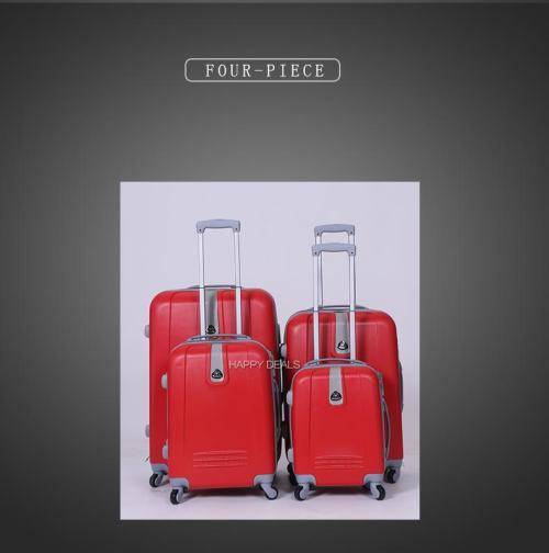 Set of 4 Suitcases Travel Trolley Luggage,ABS with Universal Wheels (Black,Navy,Silver,Pink)