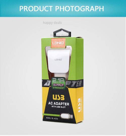 Dual USB wall Charging 2 port Charger 2.1A AC Power Adapter