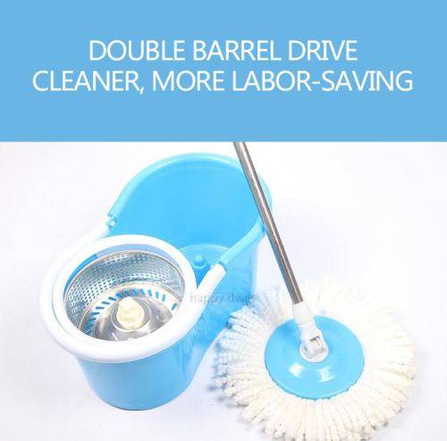 360° Rotating Magic Spin Mop Dehydrate Basket W/Bucket