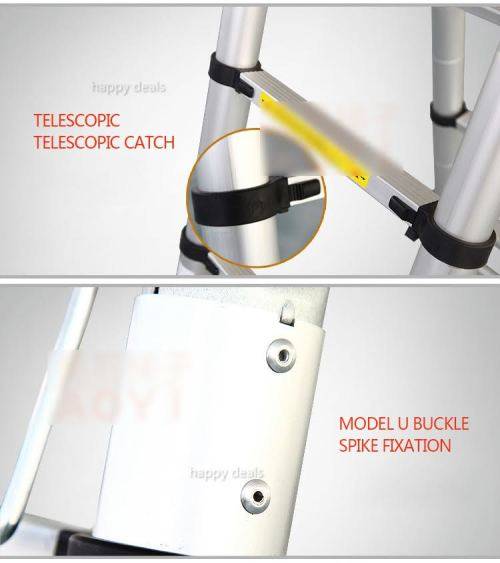 3.8M Straight Portable Telescopic Ladder