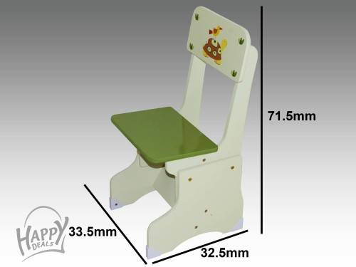 Children's 3 In 1 Wooden Desk, Chair & Chest (Pink, Green)