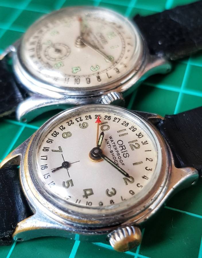 NO RESERVE!!! Swiss ORIS Pointer date His and hers combo (2 watches)