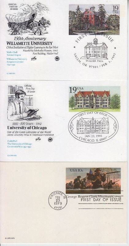 9 USA first day if issue cards - unused - as per scan