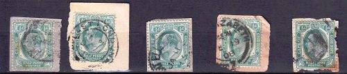 COGH - KEVII - 1901/1910 - On paper - 5 stamps - Good value!