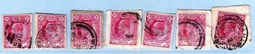 COGH - KEVII - 1901/1910 - On paper - 7 stamps - Good value!