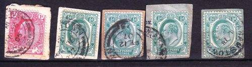 COGH - KEVII - 1901/1910 - On paper - 5 stamps - Good value!