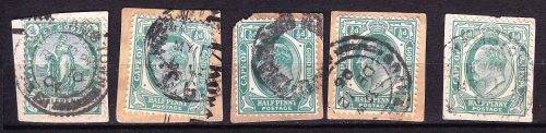 COGH - KEVII - 1901/1910 - On paper - 5 stamps - Good value!