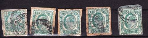 COGH - KEVII - 1901/1910 - On paper - 5 stamps - Good value!