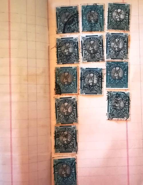 Union stamps in a memo book - As per photos