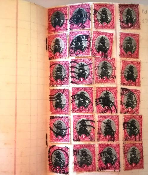 Union stamps in a memo book - As per photos