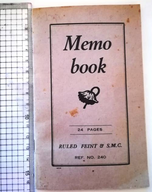 Union stamps in a memo book - As per photos