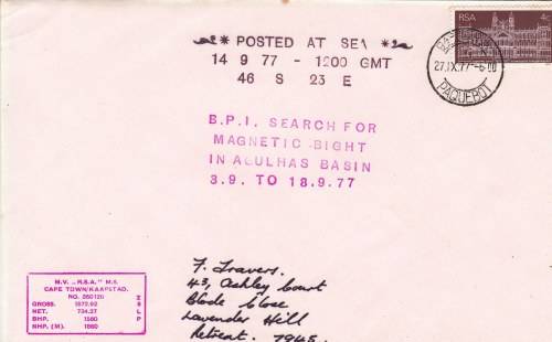 RSA - M.V. R.S.A - Posted at Sea - 1977 - B.P.I Search team