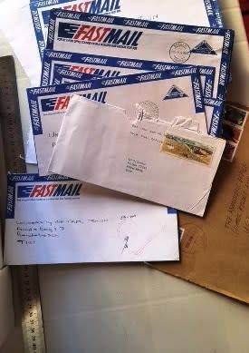 Box full of RSA covers - Fastmail and other covers - 80`s and 90`s
